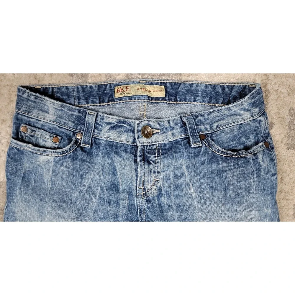 BKE Denim STELLA Women's Stretch Low Rise Straight Blue Jeans Size 27x37.5 - Picture 3 of 10